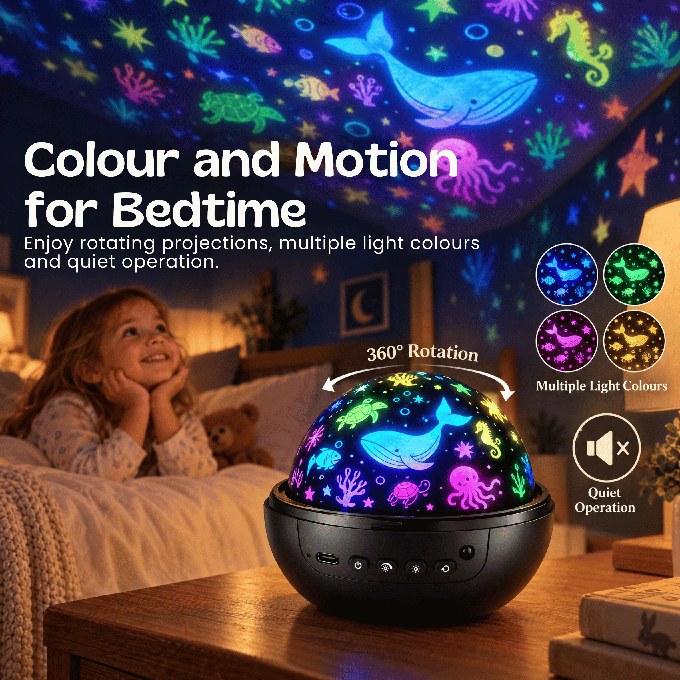 nylyCas™ StarryGlow Projector Night Light