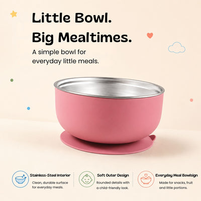 nylyCas™ BearGrip Stainless Steel Suction Bowl