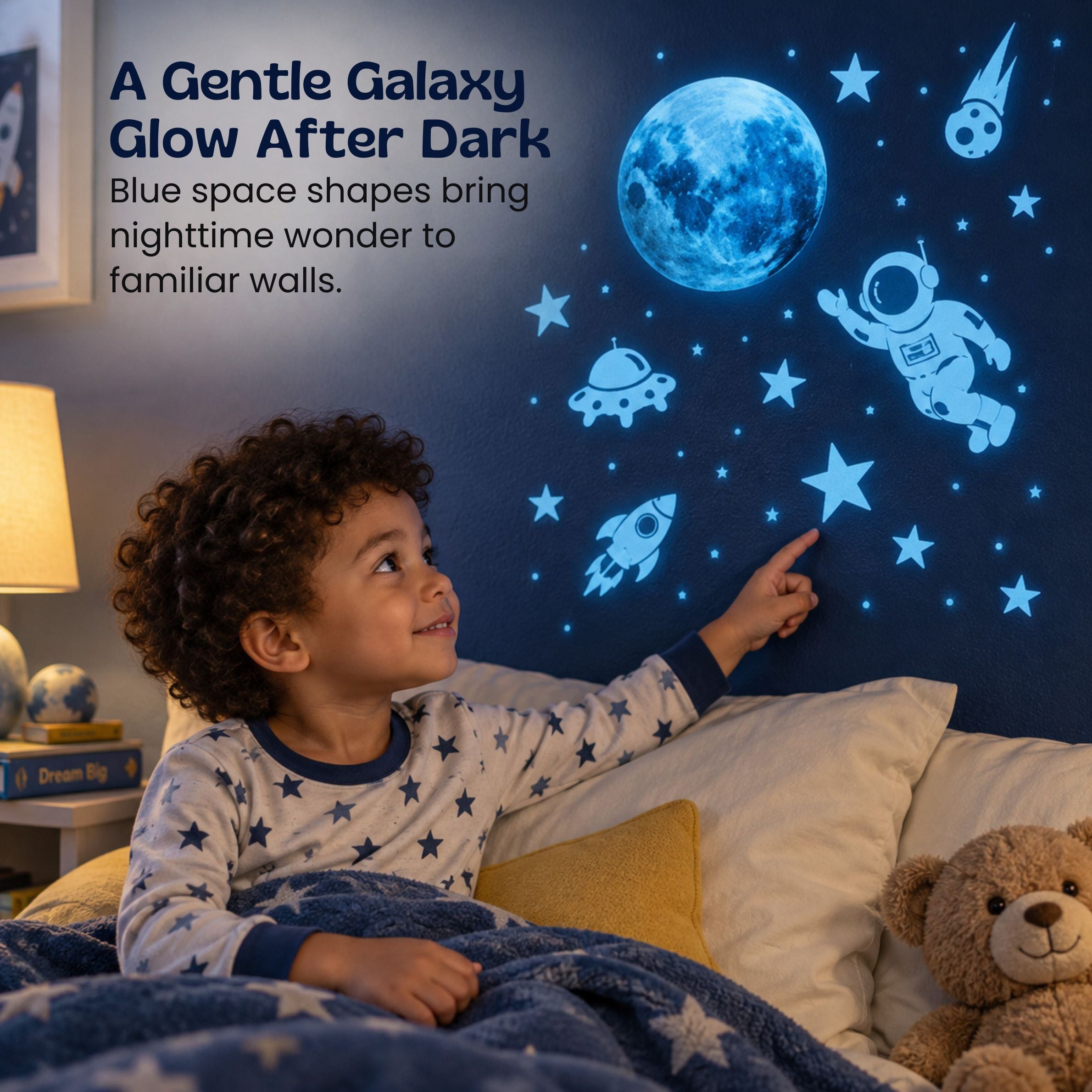 nylyCas™ GalaxyGlow Space Wall Stickers