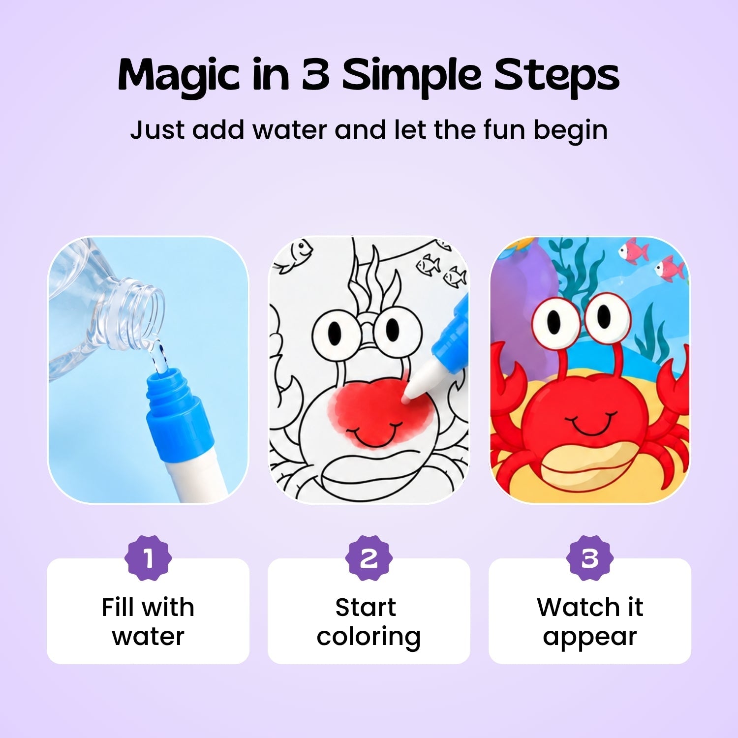 nylyCas™ MagicSplash Water Coloring Book