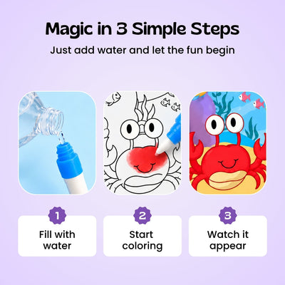 nylyCas™ MagicSplash Water Coloring Book