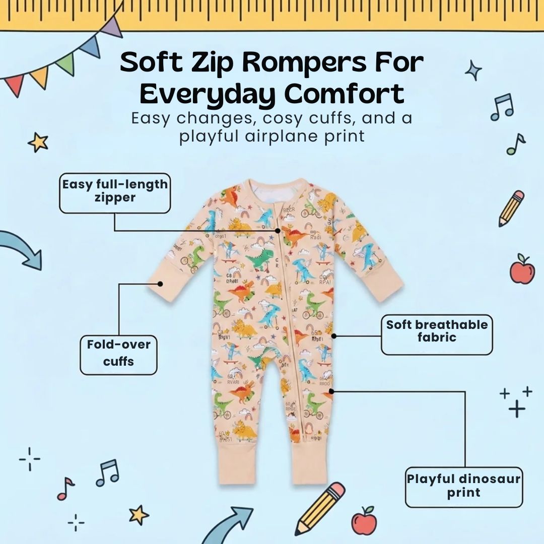 nylyCas™ Soft Zip Baby Romper