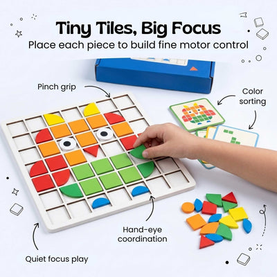nylyCas™ MosaicMind Pattern Puzzle Board
