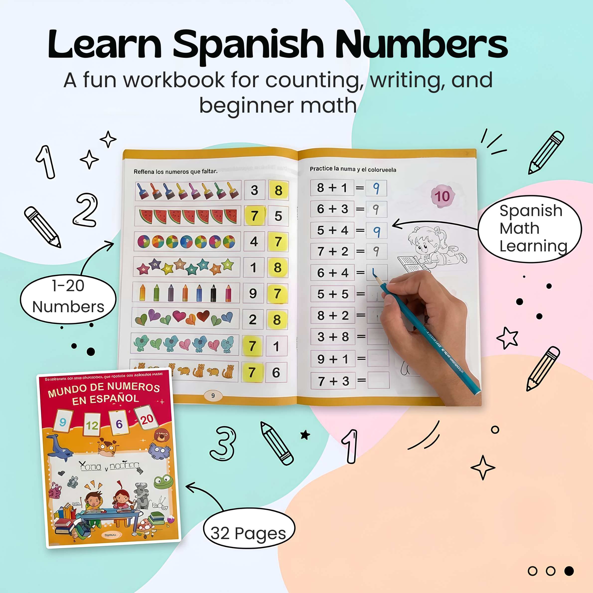 nylyCas™ Spanish NumberWorld Math Workbook