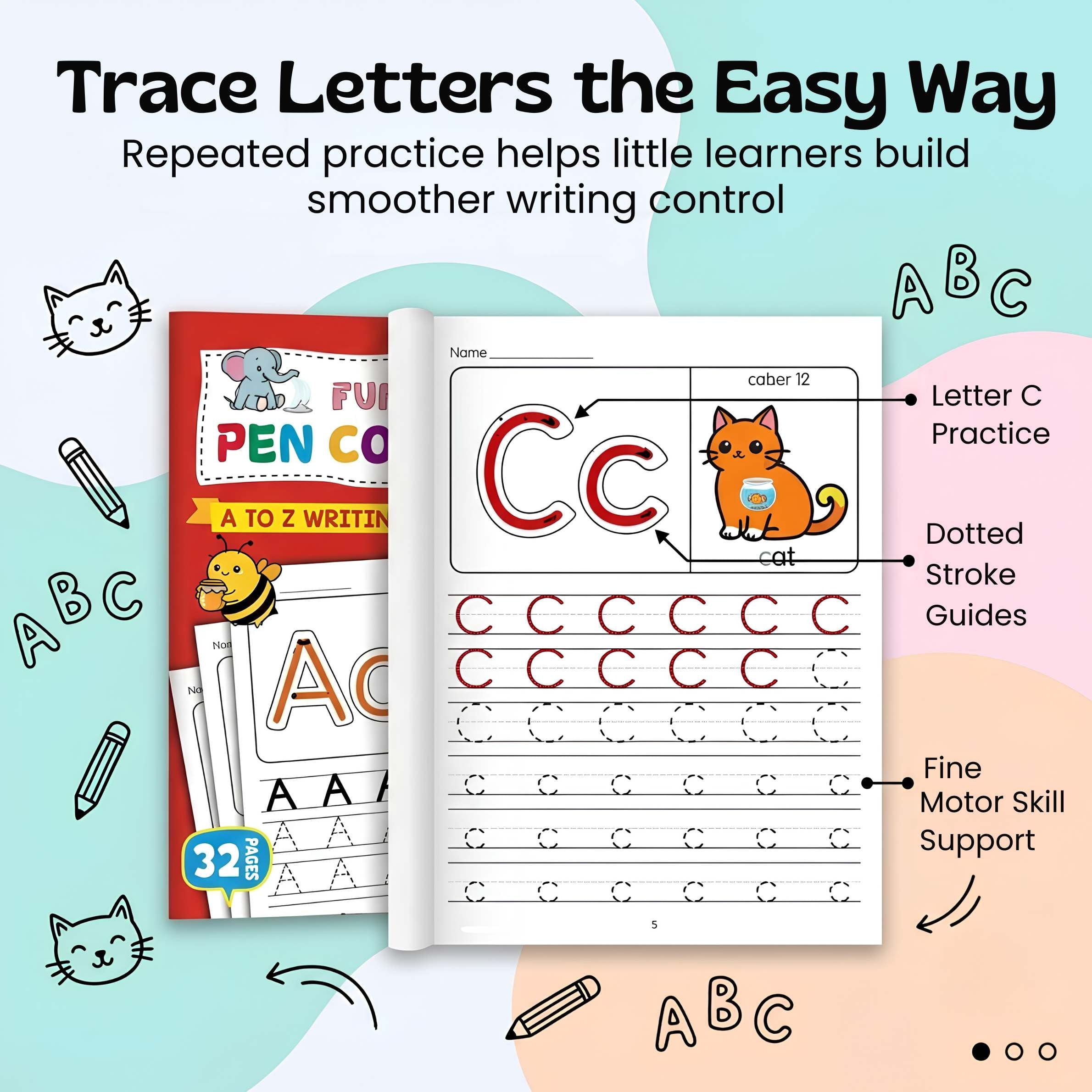 nylyCas™ AlphabetQuest Tracing Workbook