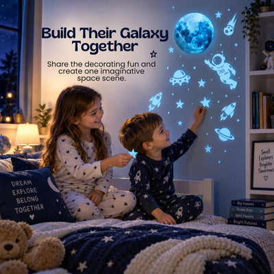 nylyCas™ GalaxyGlow Space Wall Stickers