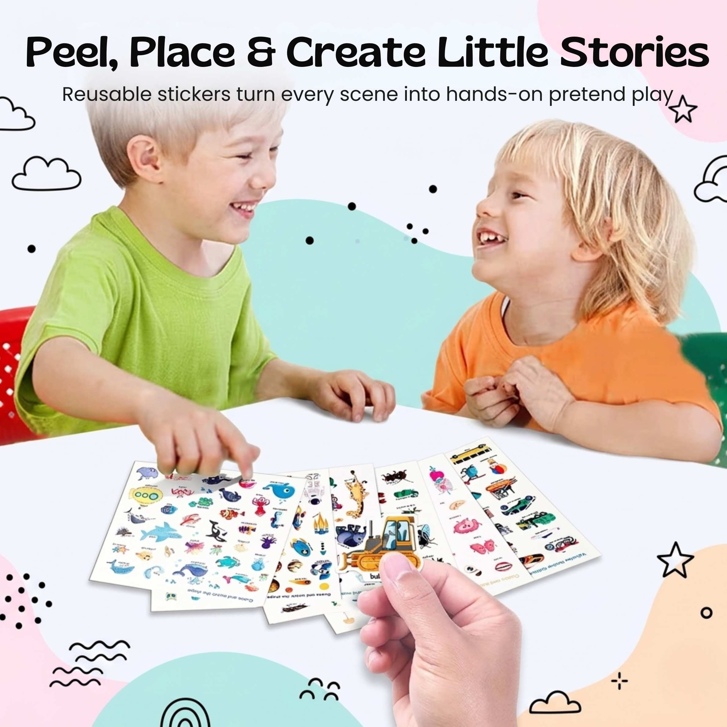 nylyCas™ MiniScene Reusable Sticker Book
