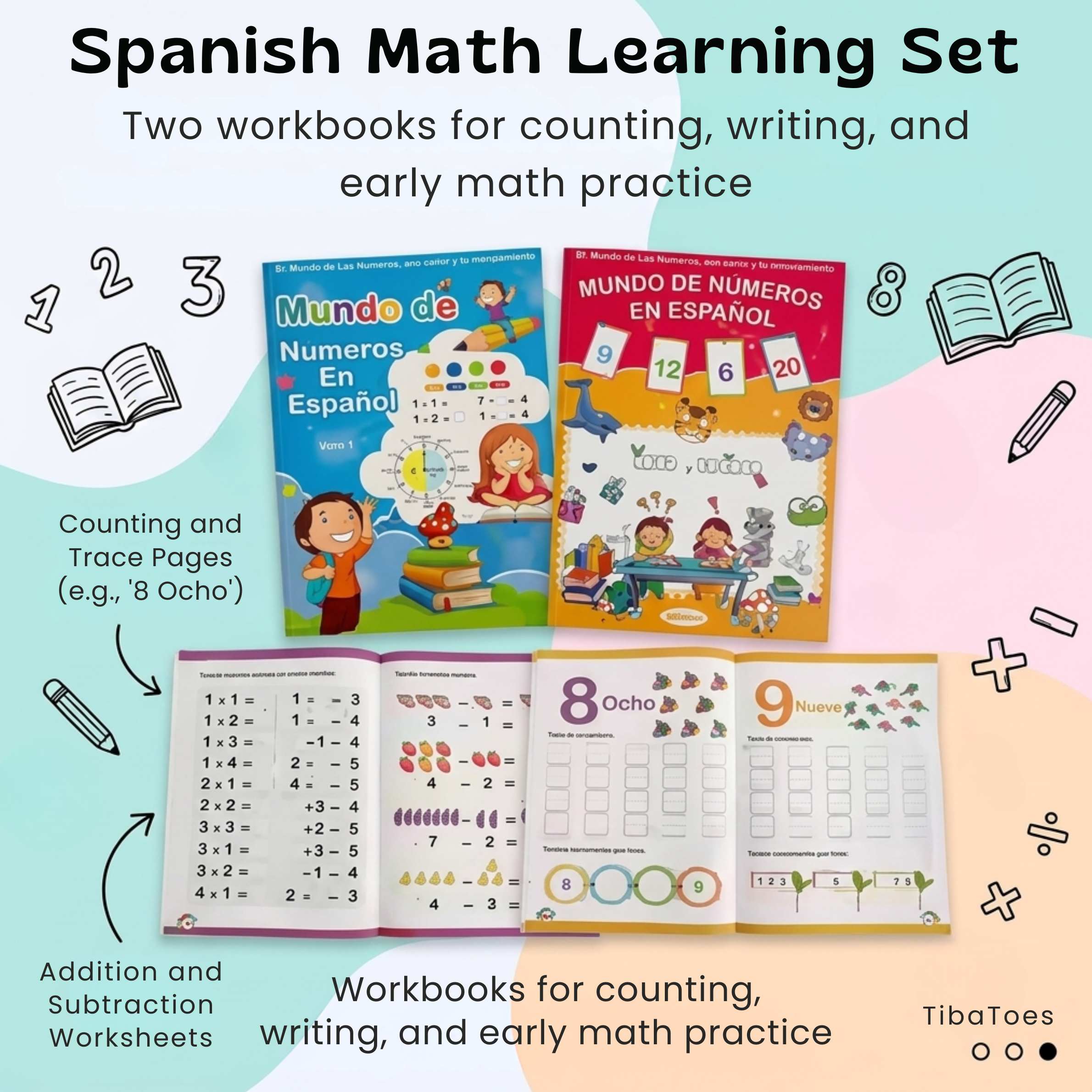 nylyCas™ Spanish NumberWorld Math Workbook