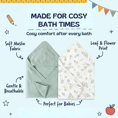 Buy 1 Take 1 nylyCas™ CozySprout Hooded Baby Towels