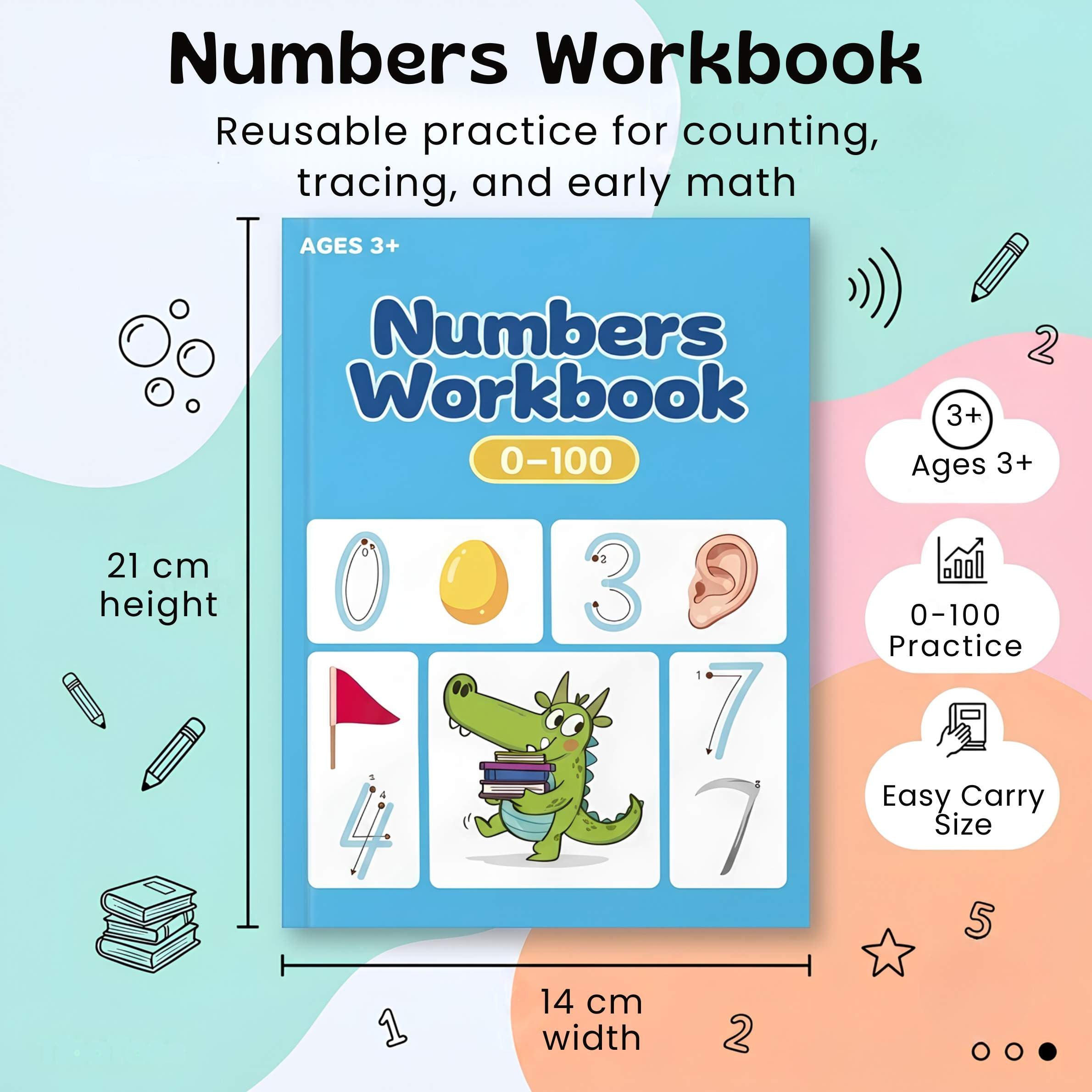 nylyCas™ NumberQuest Tracing Workbook