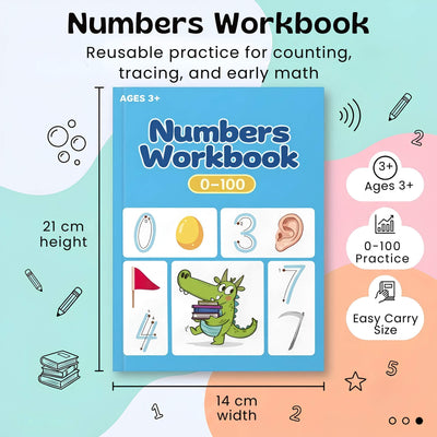 nylyCas™ NumberQuest Tracing Workbook