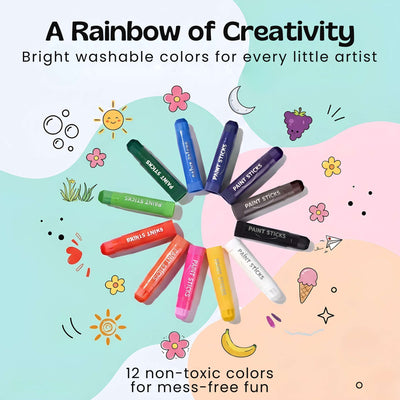 nylyCas™ RainbowGlide Washable Paint Sticks