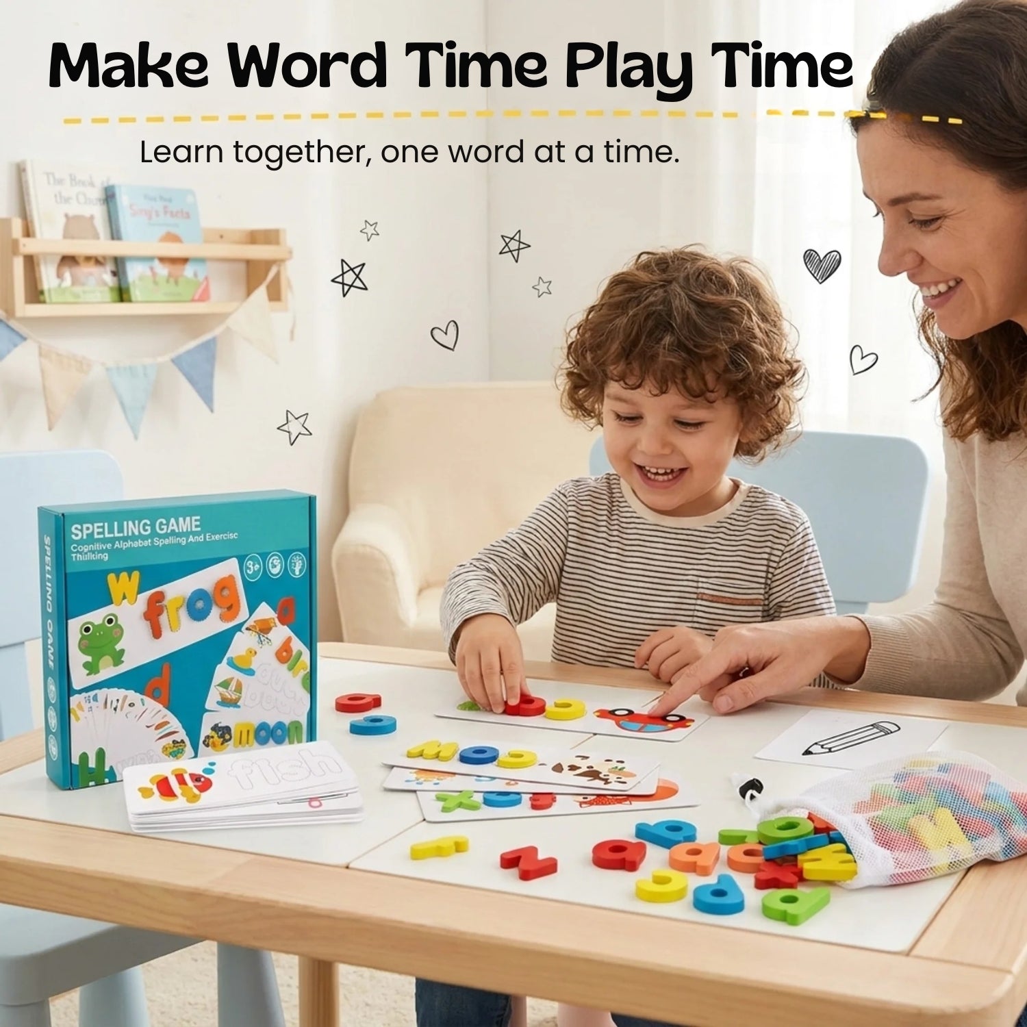 nylyCas™ See & Spell Letter Matching Game