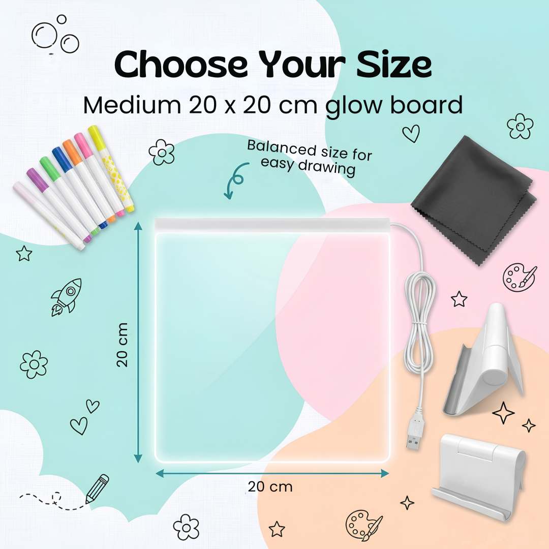 nylyCas™ GlowScribble Light-Up Drawing Board