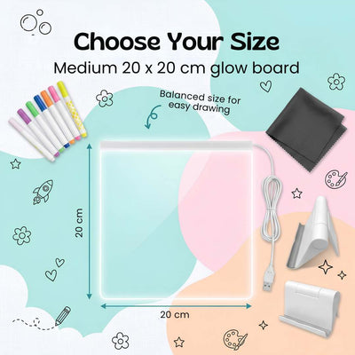 nylyCas™ GlowScribble Light-Up Drawing Board