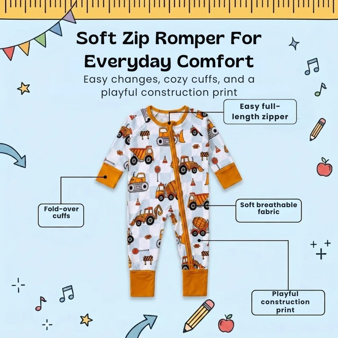 nylyCas™ Soft Zip Baby Romper