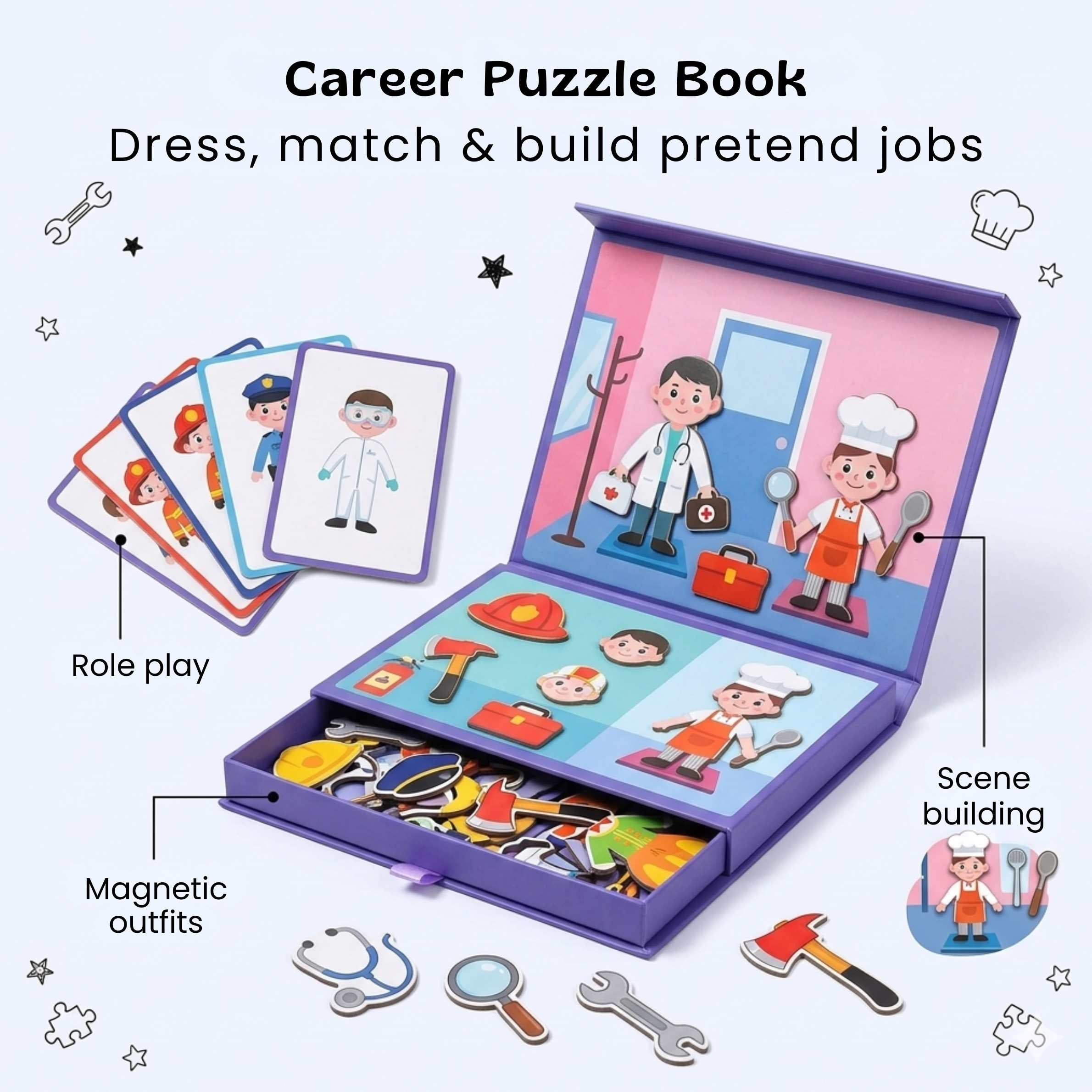 nylyCas™ MixFace Magnetic Story Puzzle