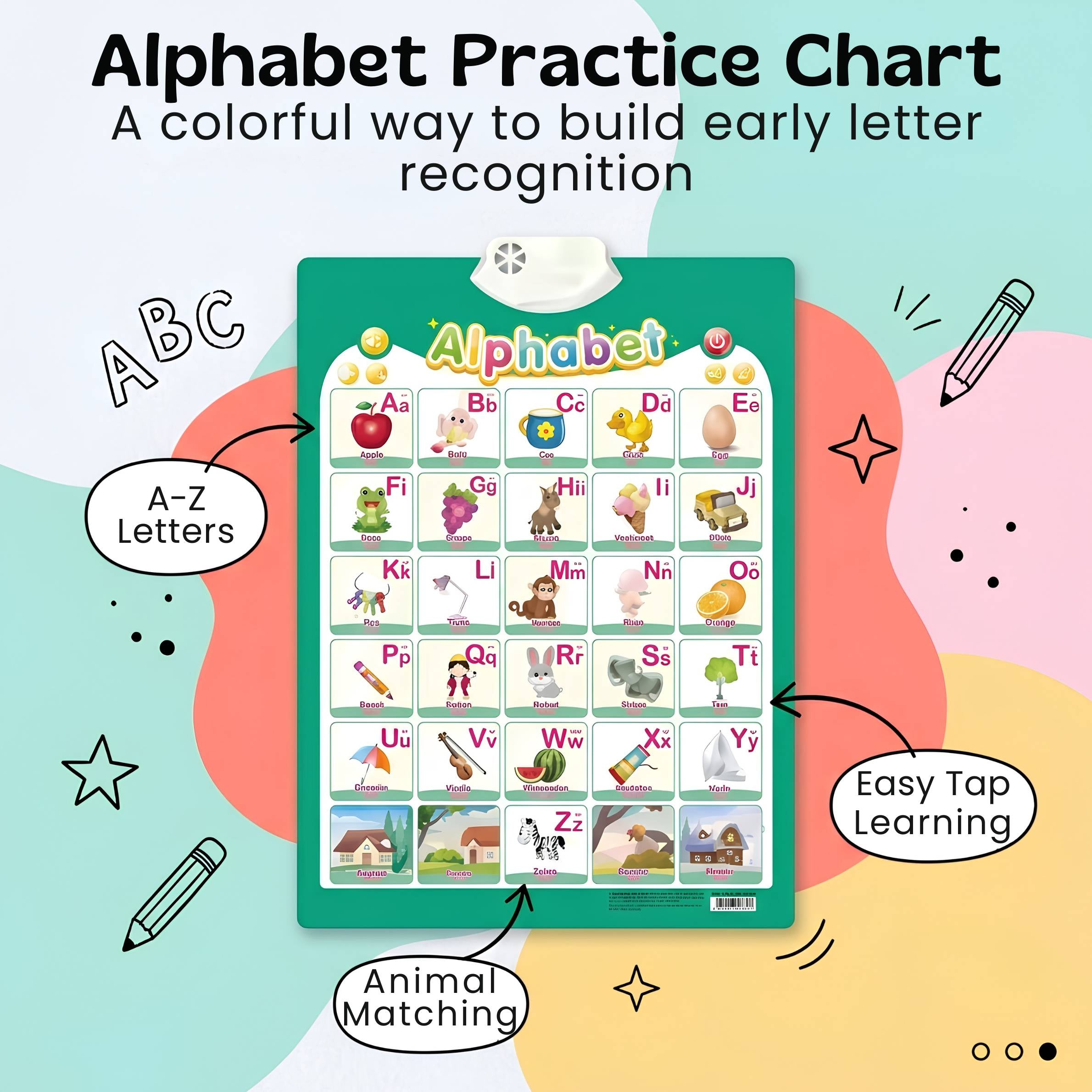 nylyCas™ Talking Alphabet Learning Wall Chart