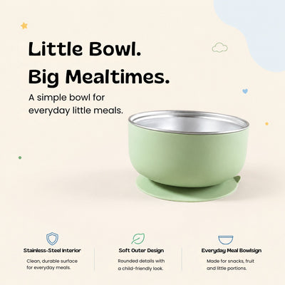 nylyCas™ BearGrip Stainless Steel Suction Bowl