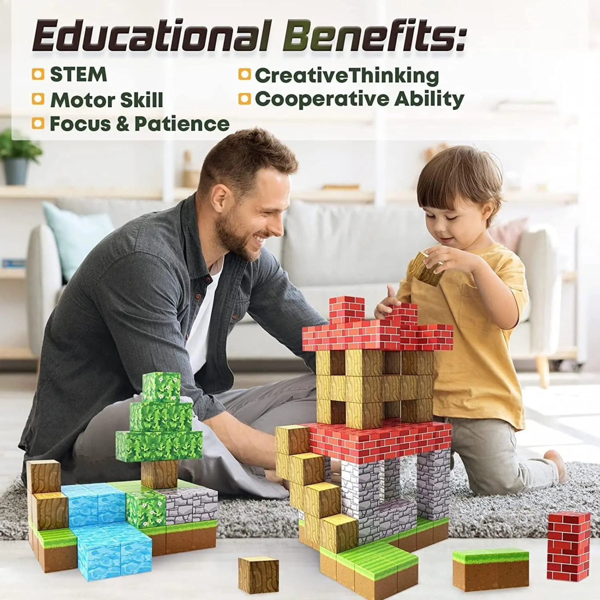 STEM Learning Magnetic Building Blocks