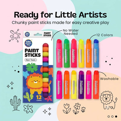 nylyCas™ RainbowGlide Washable Paint Sticks