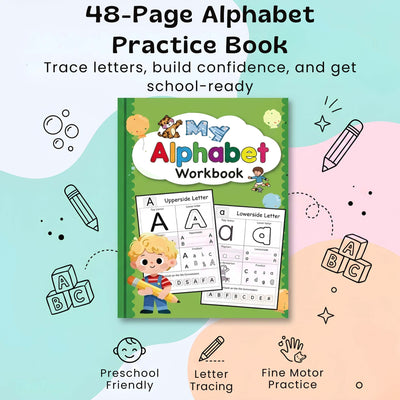 nylyCas™ AlphabetQuest Tracing Workbook