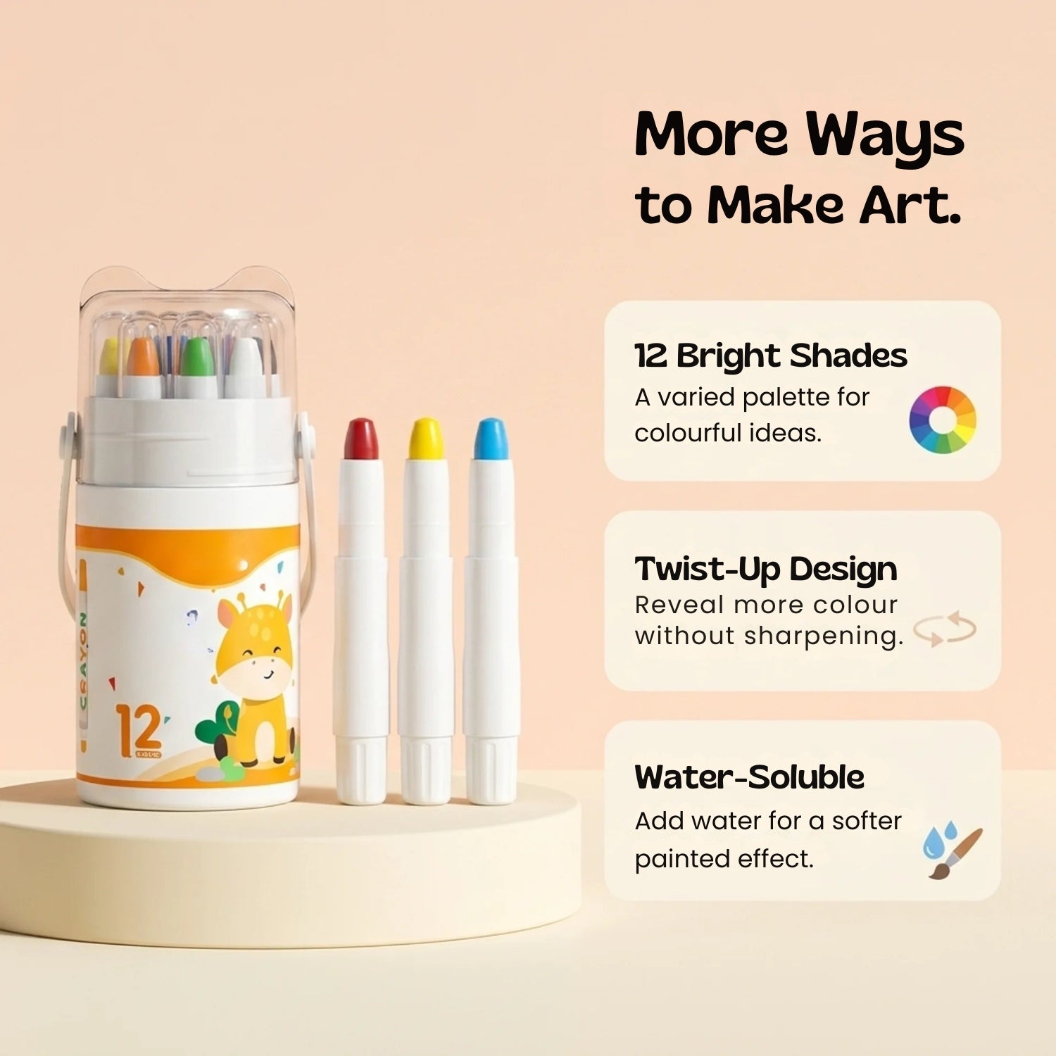 nylyCas™ Silky Twist-Up Crayon Set