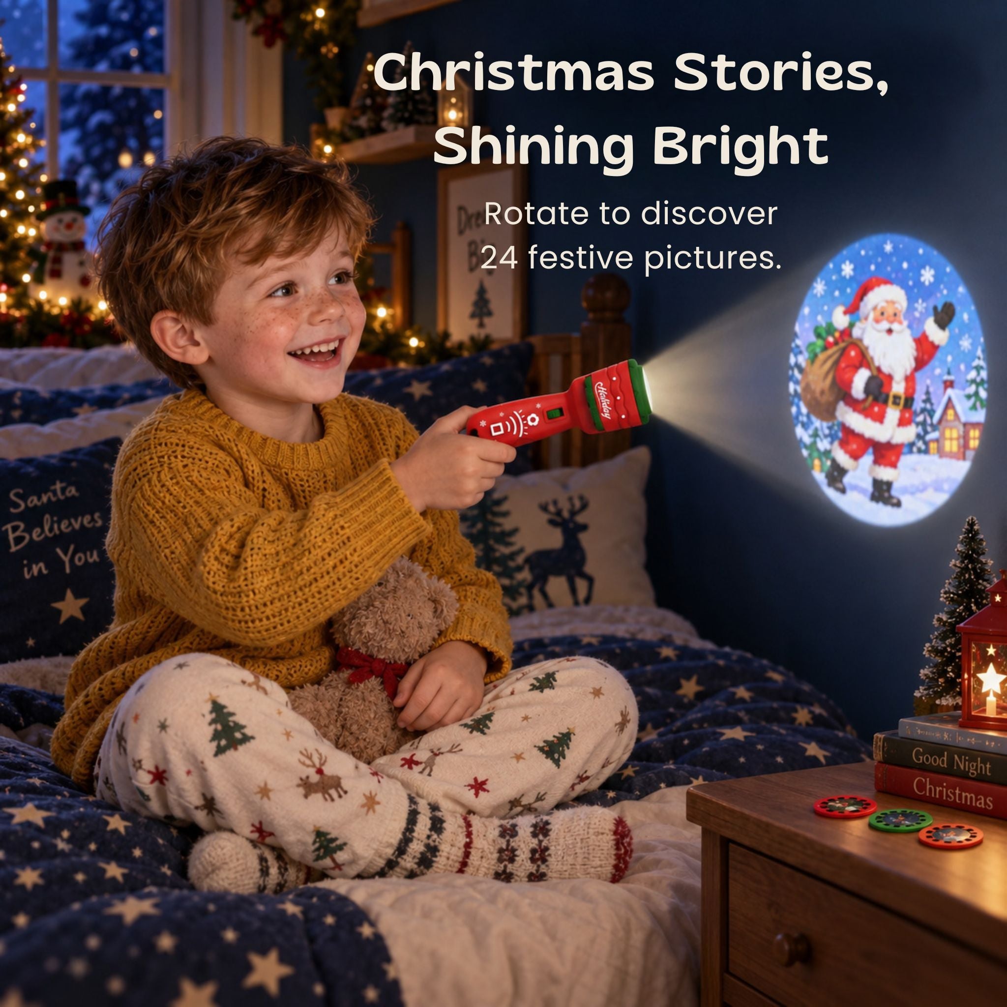 nylyCas™ Christmas Story Flashlight Projector