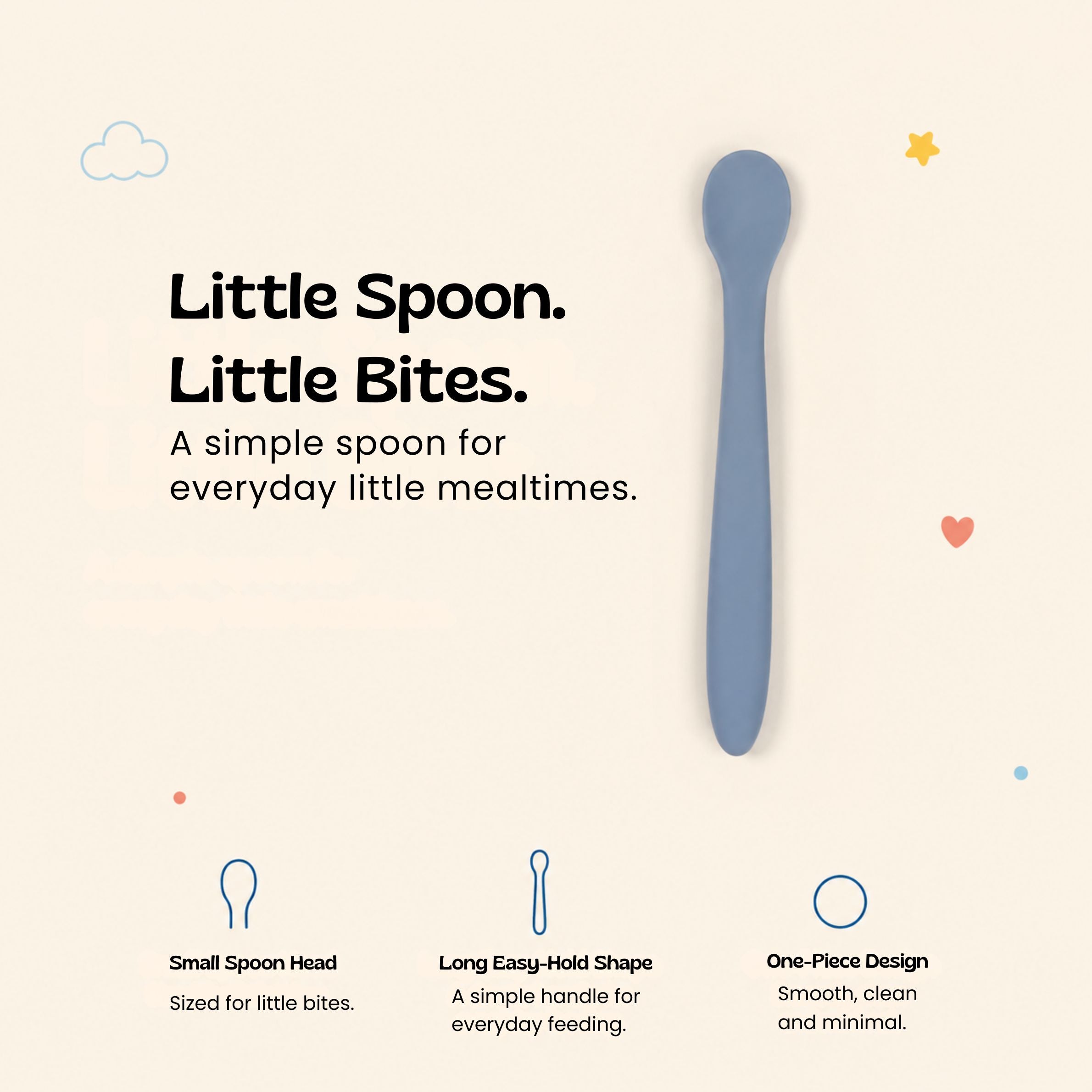nylyCas™ SoftStart Silicone Baby Feeding Spoon