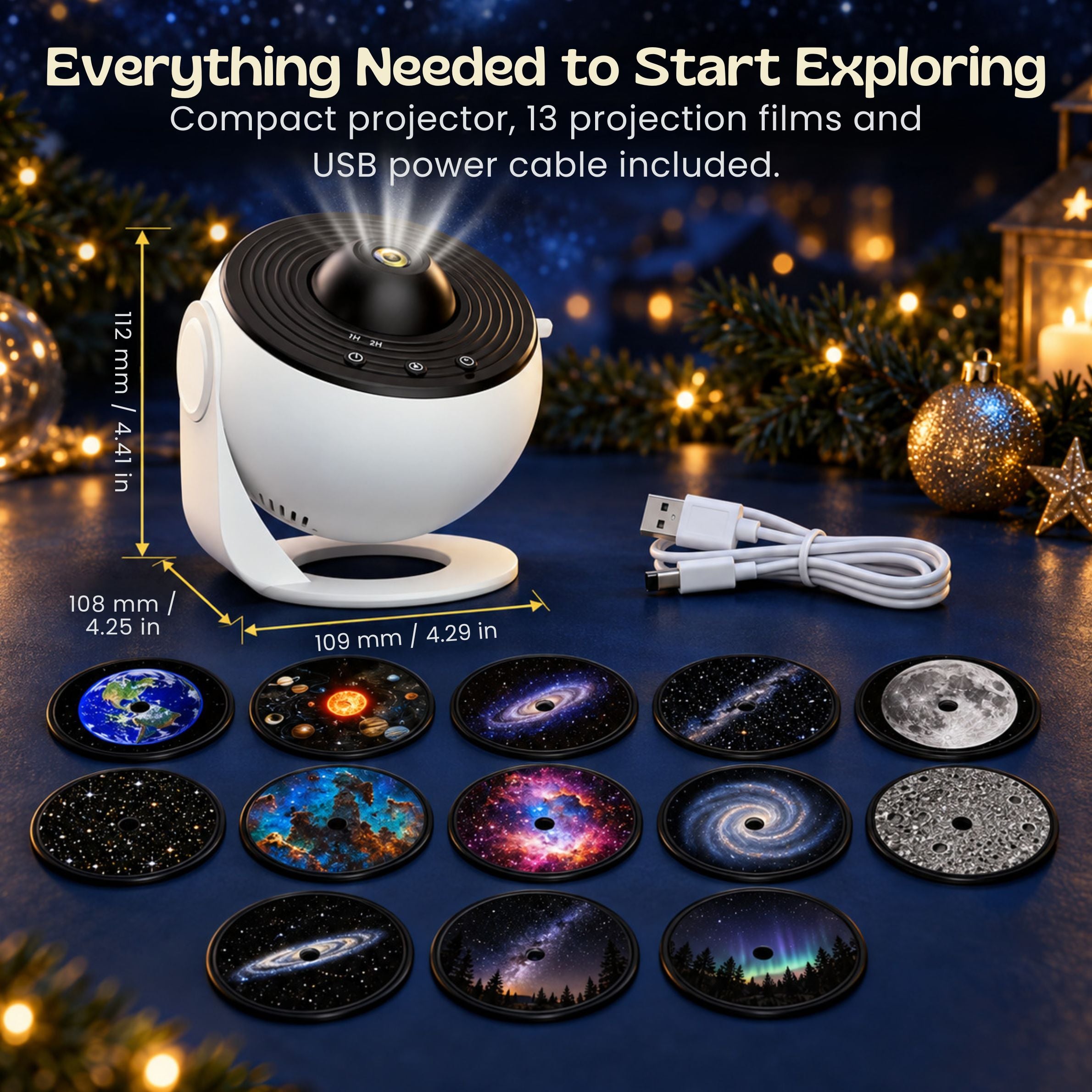 nylyCas™ Galaxy Dome Projector Night Light