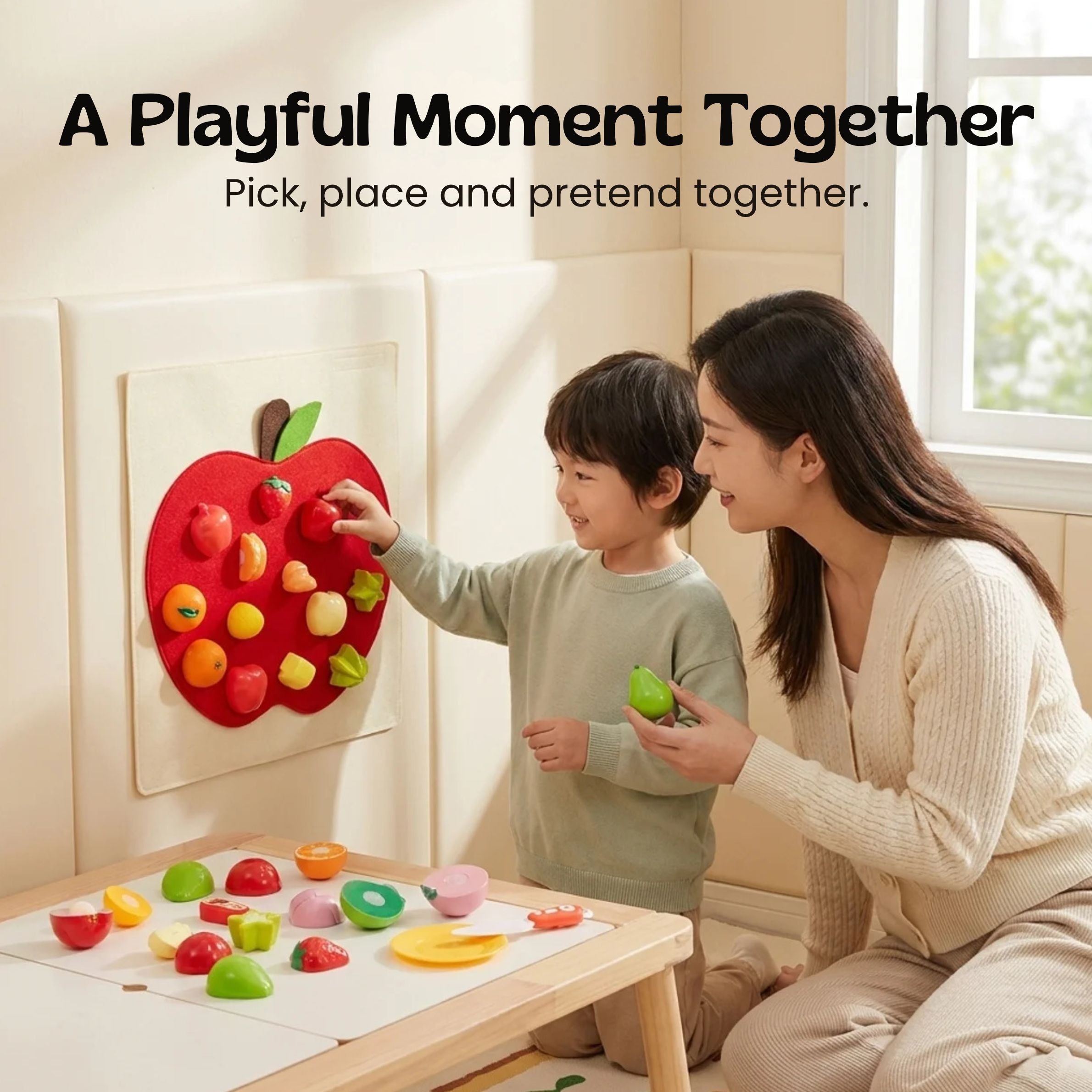 nylyCas™ ApplePatch Felt Food Sorting Board