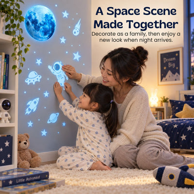 nylyCas™ GalaxyGlow Space Wall Stickers