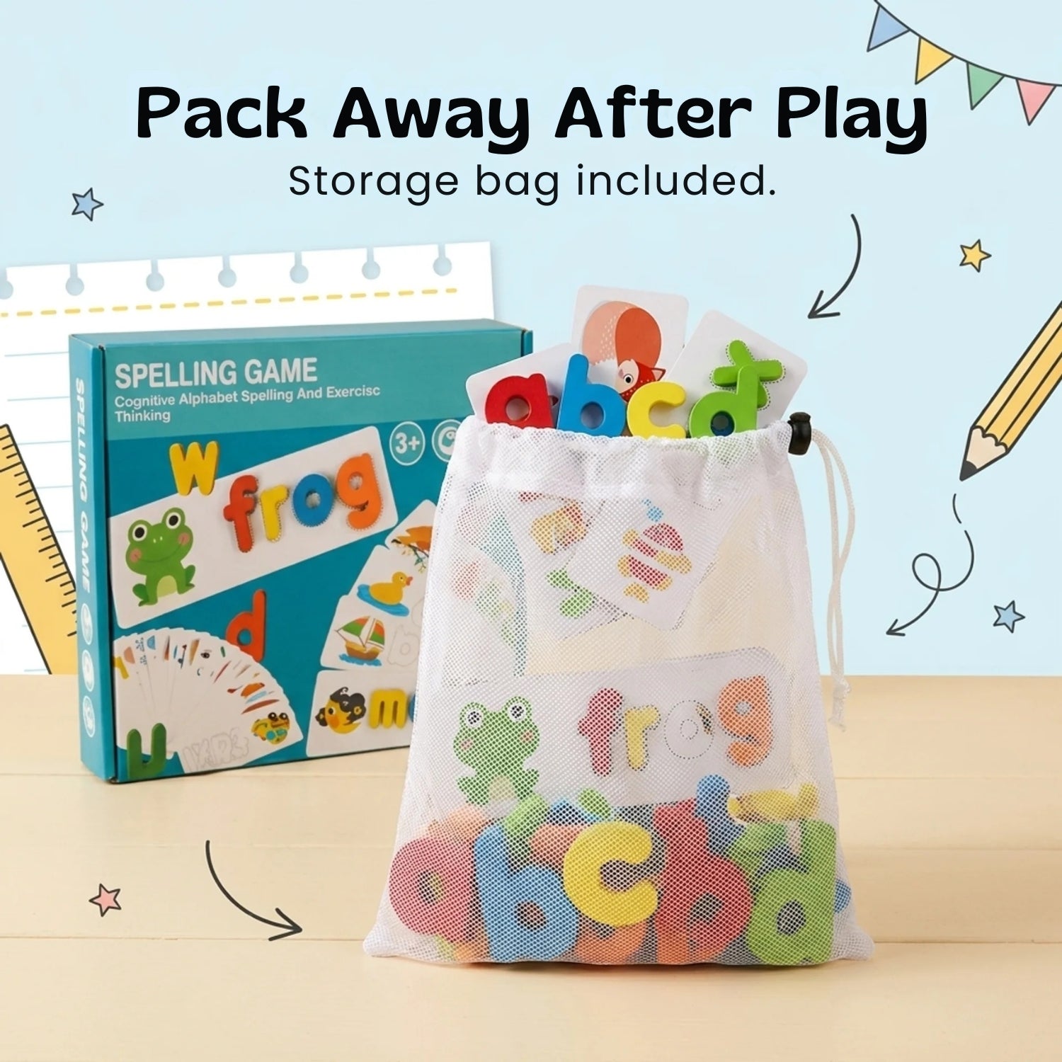 nylyCas™ See & Spell Letter Matching Game
