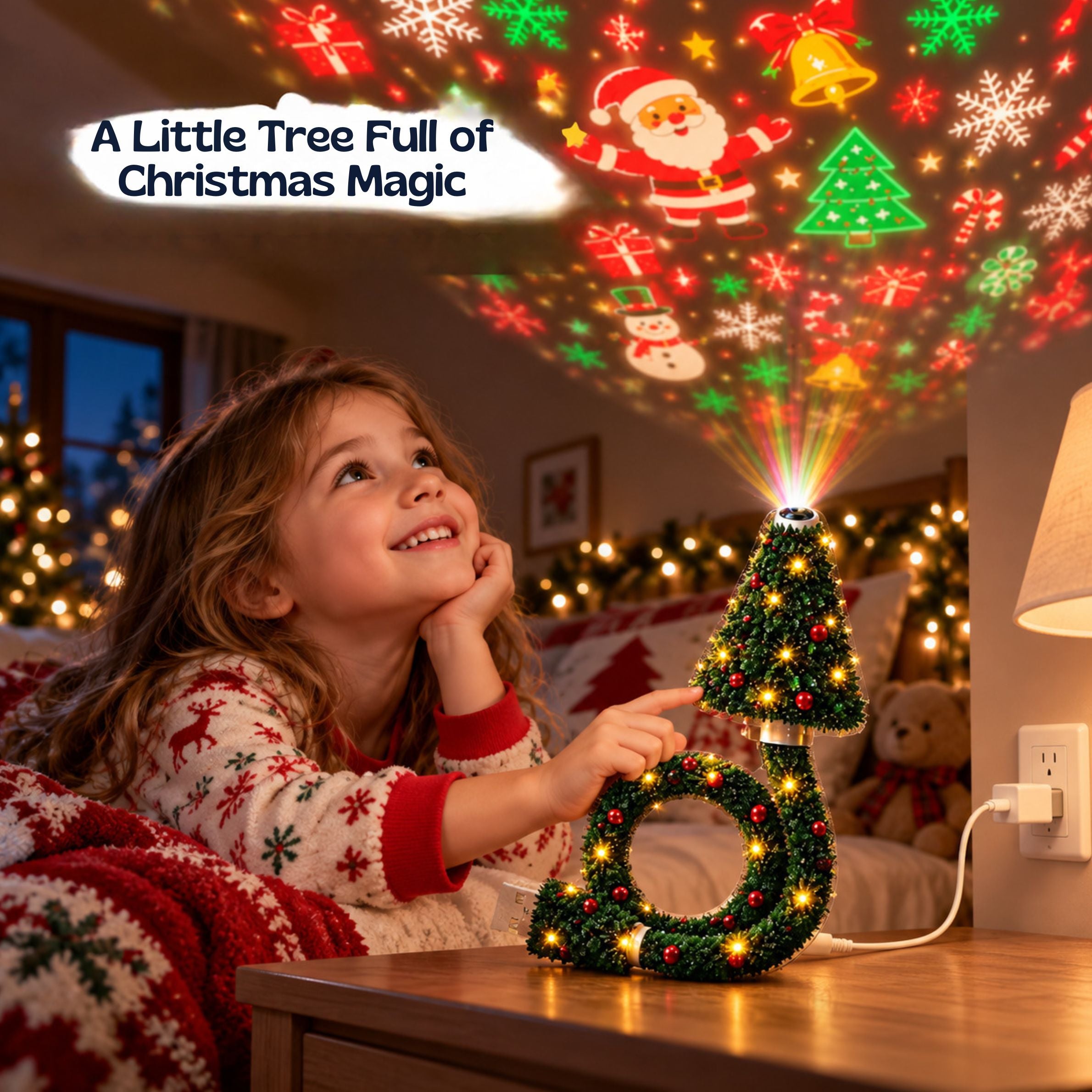 nylyCas™ ChristmasGlow Tree Projector Light