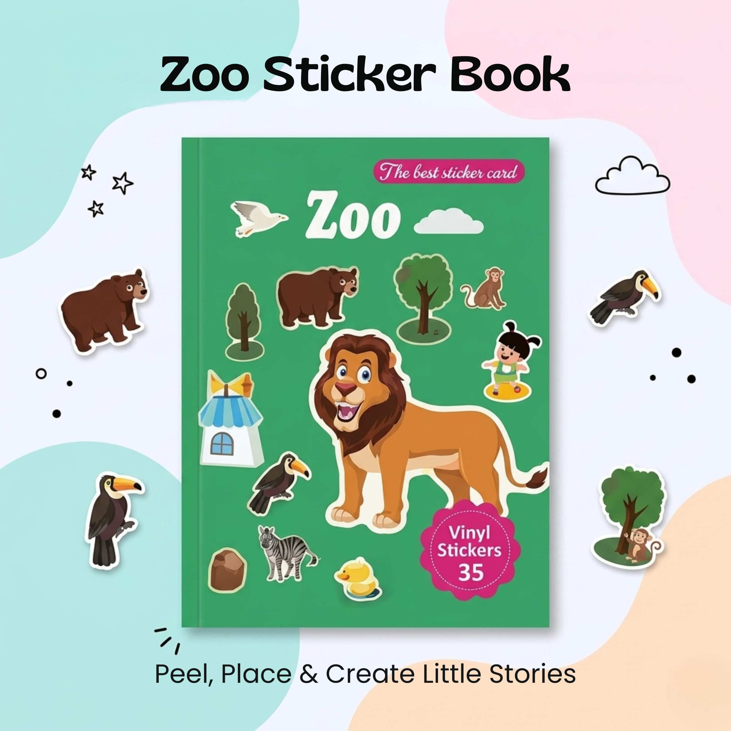 nylyCas™ MiniScene Reusable Sticker Book