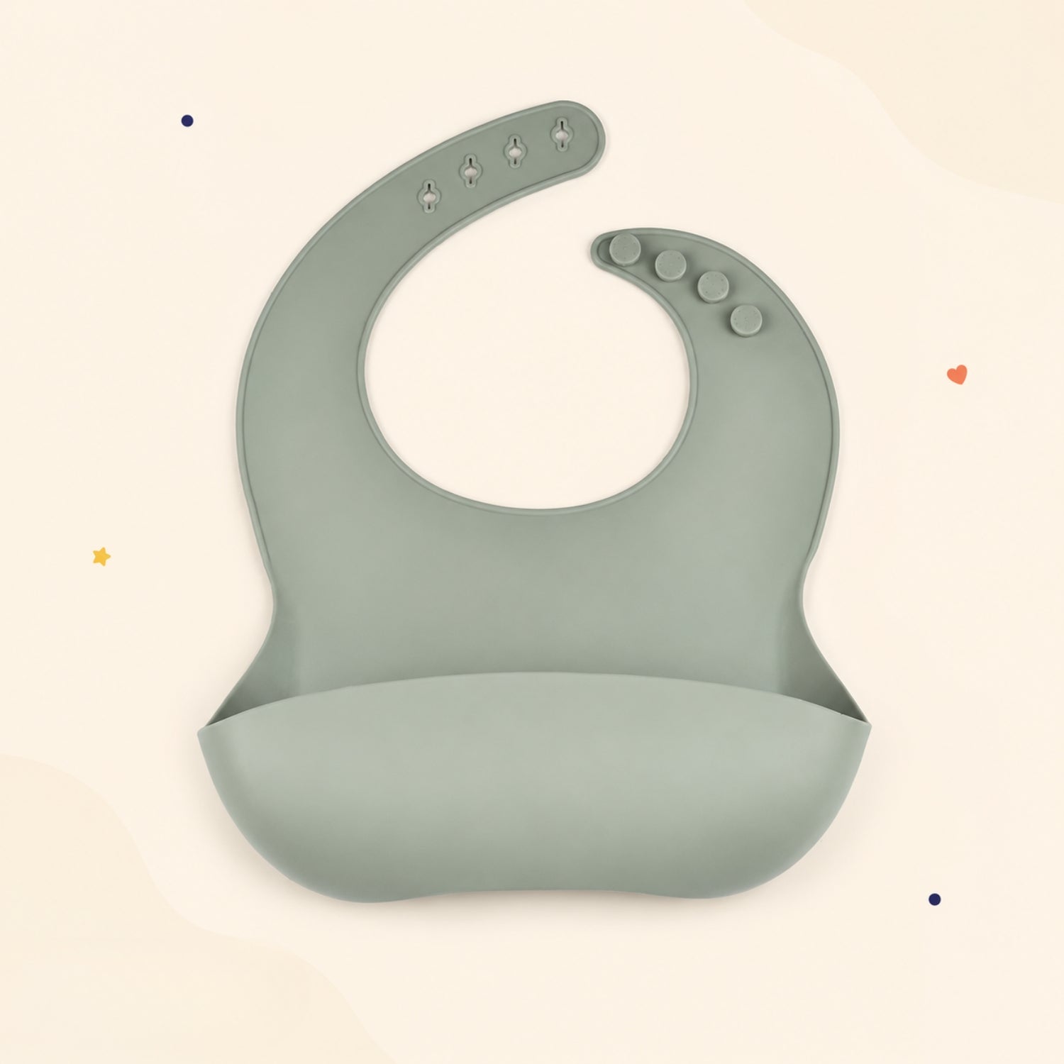 nylyCas™ PandaEar Silicone Catch Bib