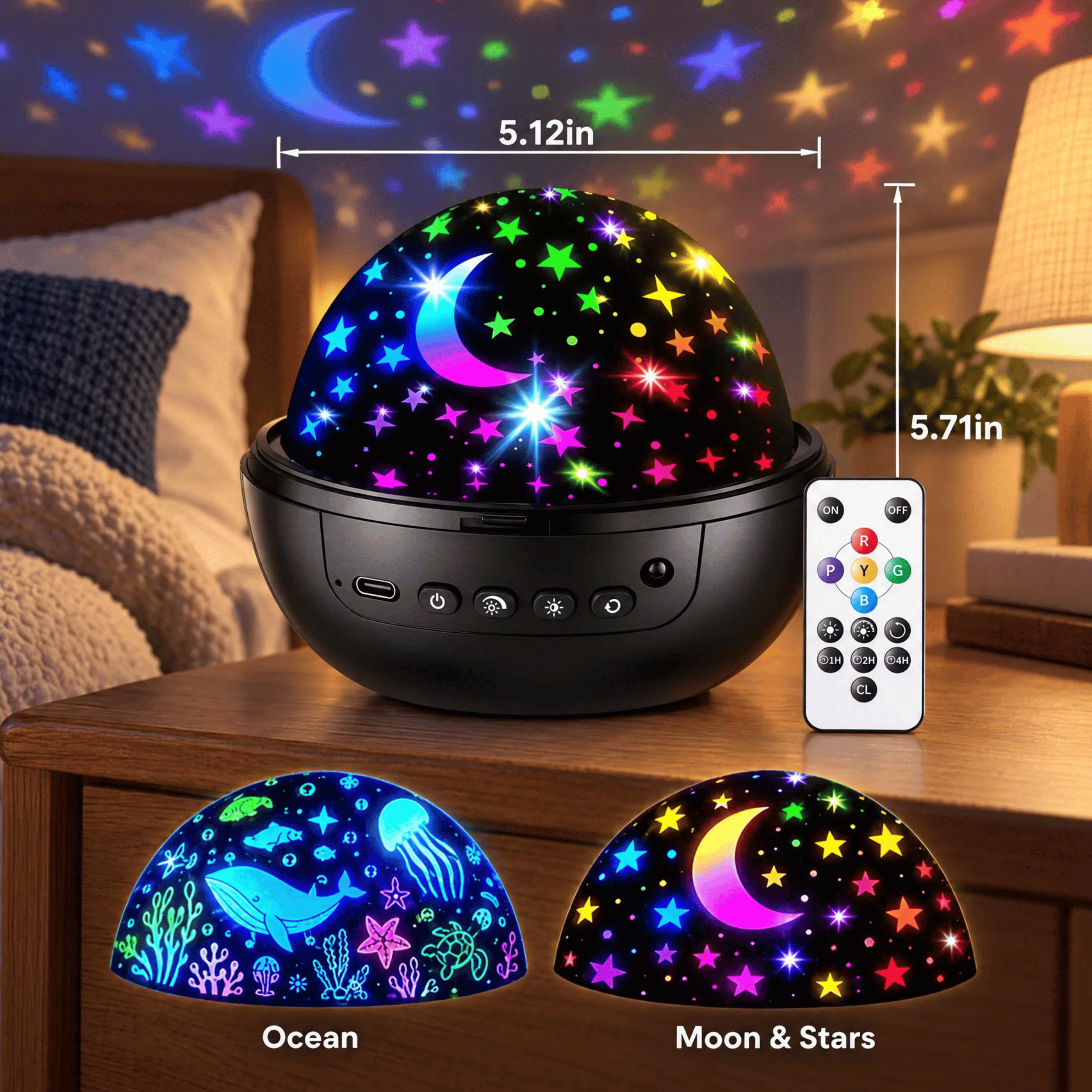 nylyCas™ StarryGlow Projector Night Light