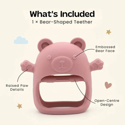 nylyCas™ BearBite Silicone Baby Teether