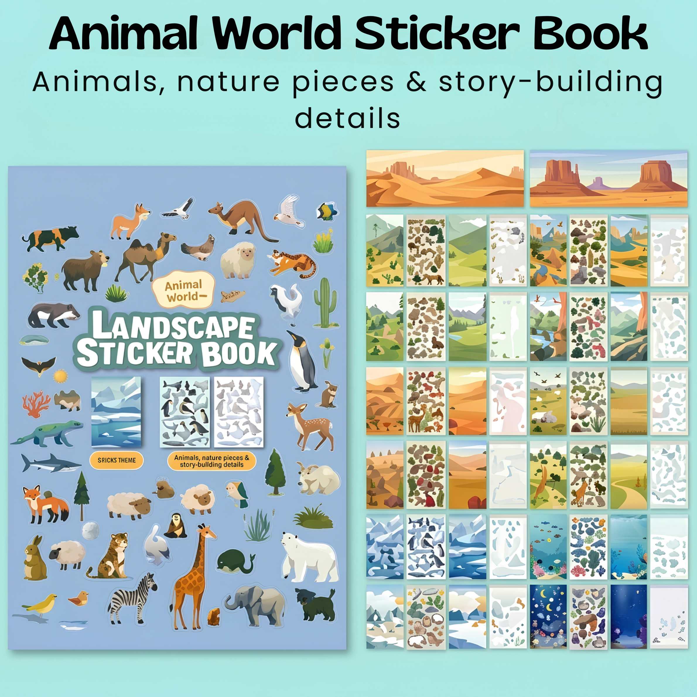 nylyCas™ WildScene Sticker Adventure Book