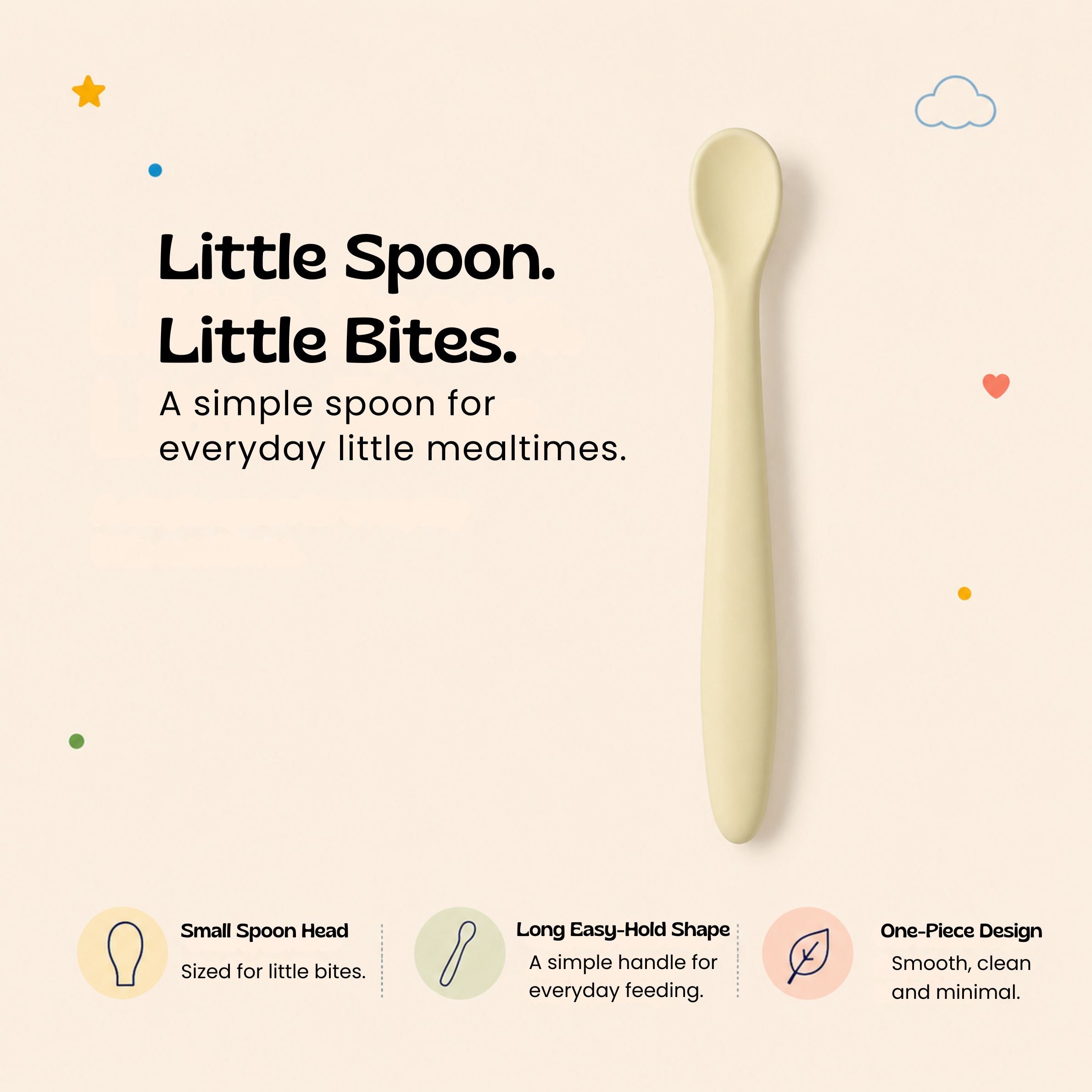 nylyCas™ SoftStart Silicone Baby Feeding Spoon