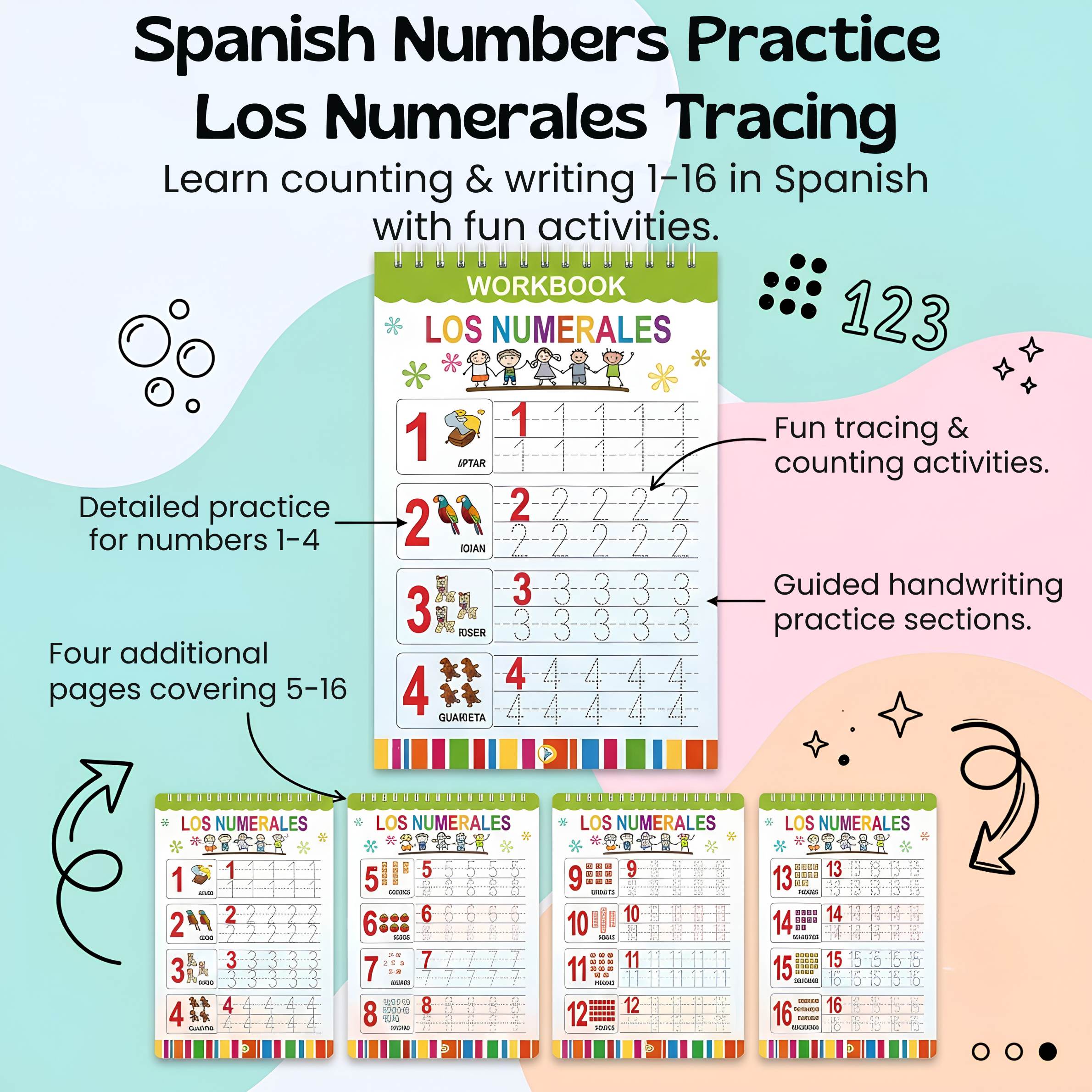 nylyCas™ Bilingual Magic Writing Workbook