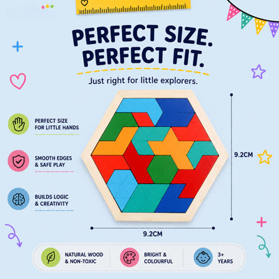 nylyCas™ Wooden Tangram Puzzle Board