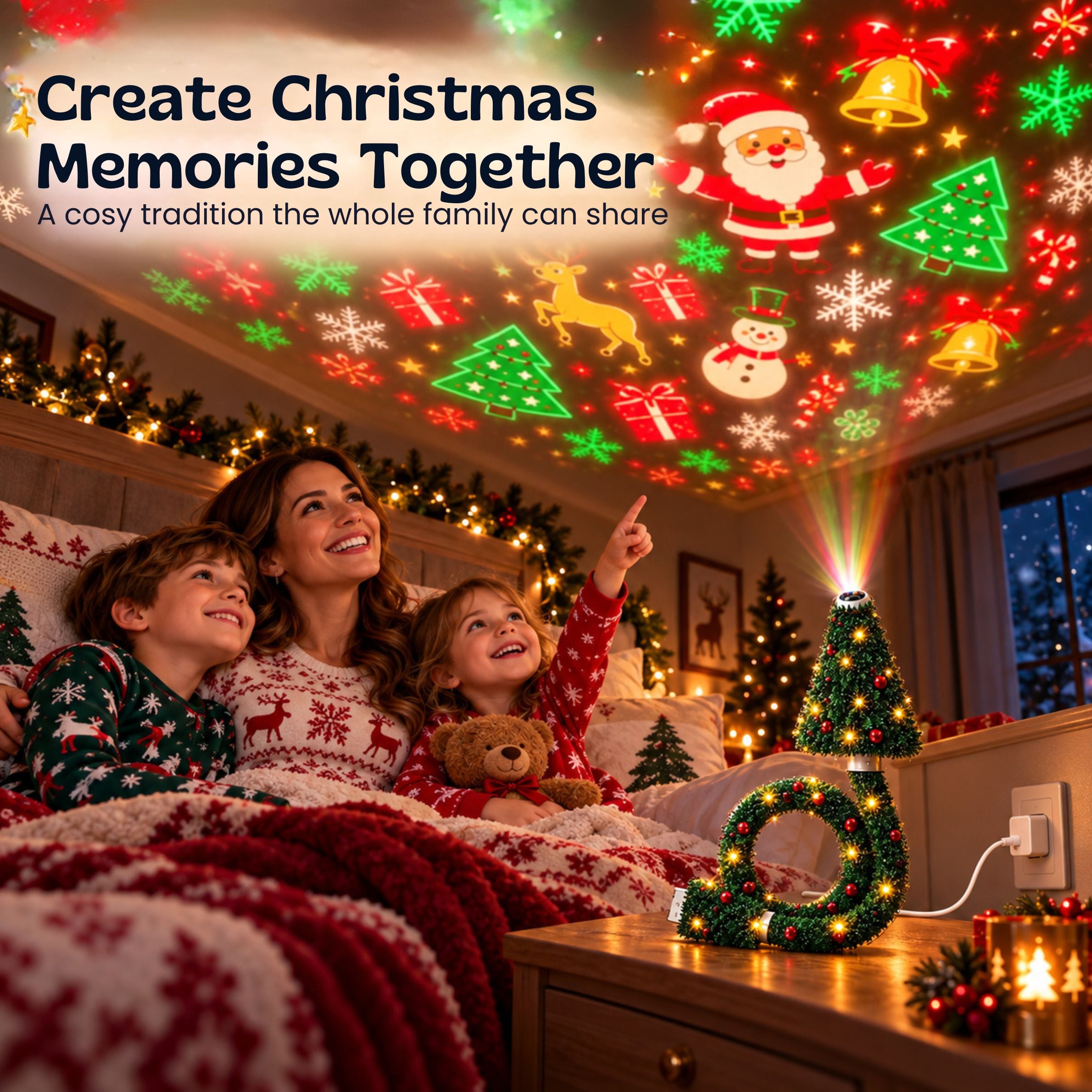 nylyCas™ ChristmasGlow Tree Projector Light