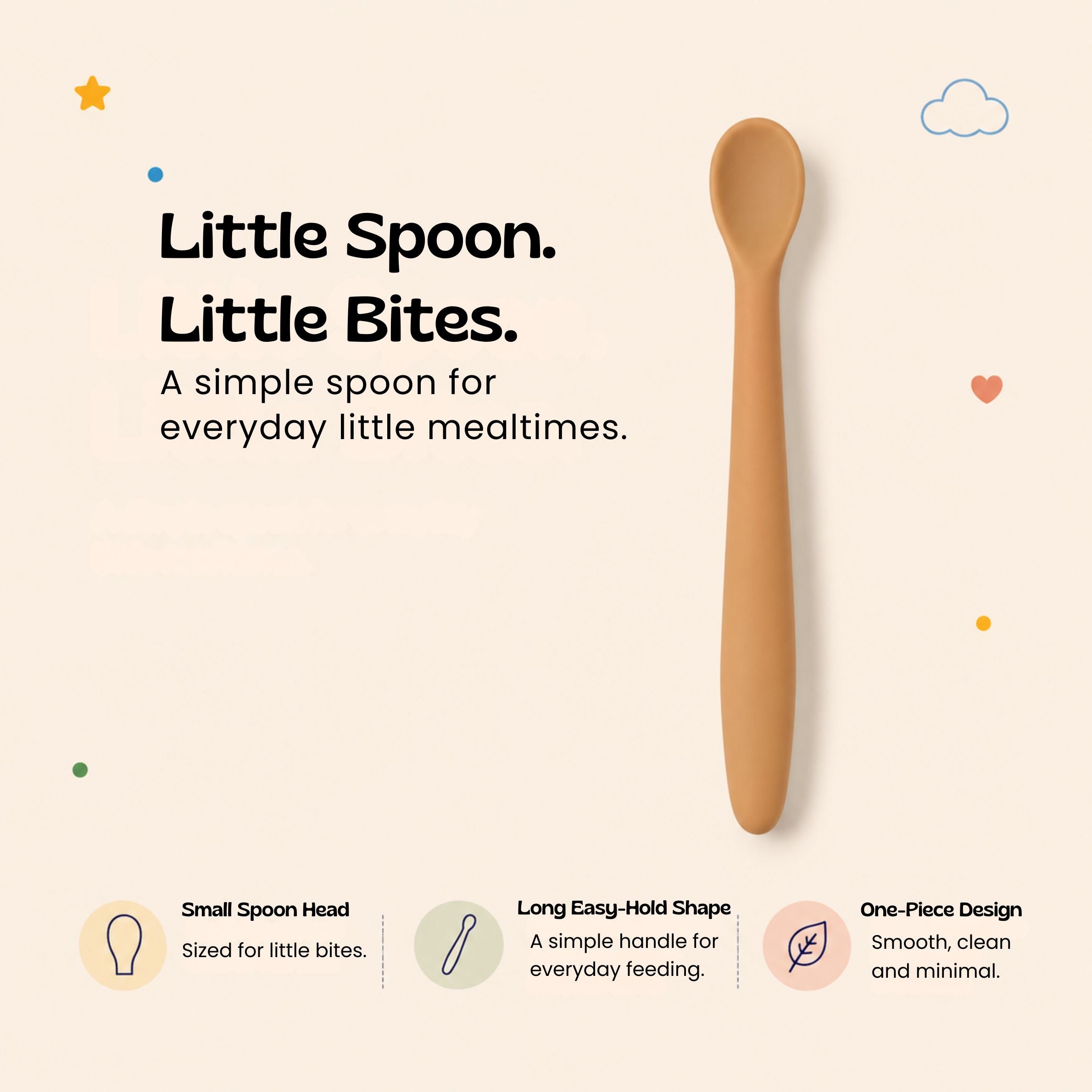 nylyCas™ SoftStart Silicone Baby Feeding Spoon