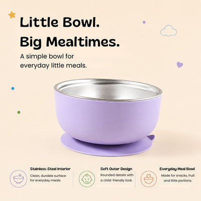 nylyCas™ BearGrip Stainless Steel Suction Bowl