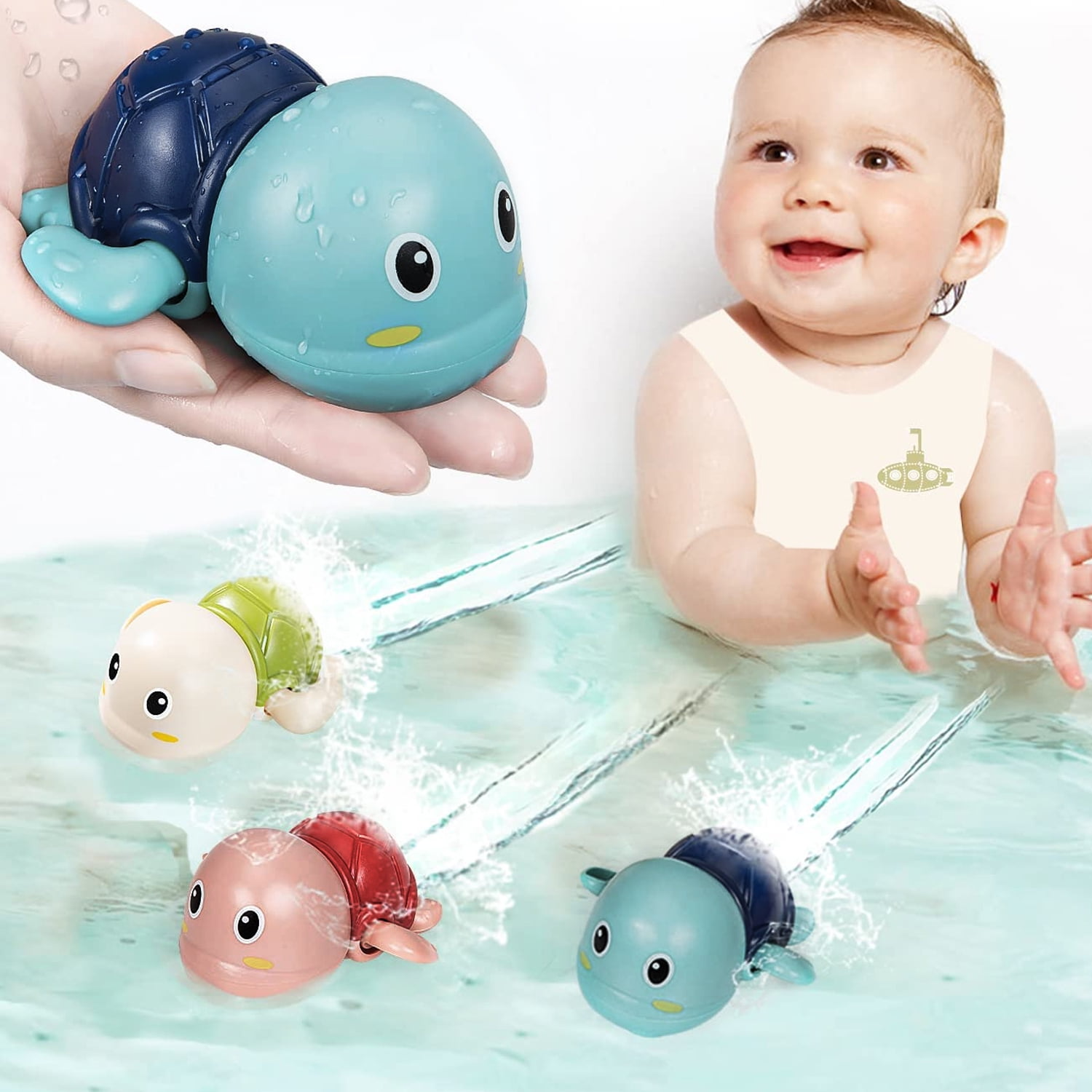 nylyCas™ 3-Pack Turtle Bathtub Toys