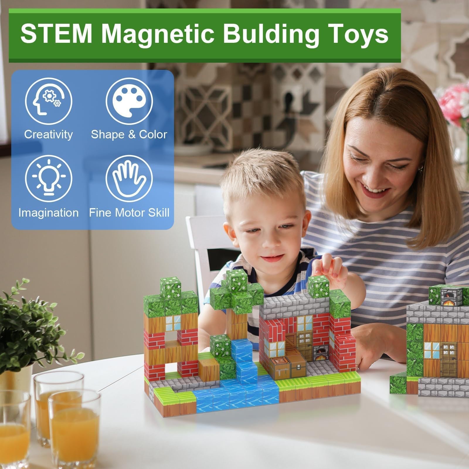 STEM Learning Magnetic Building Blocks