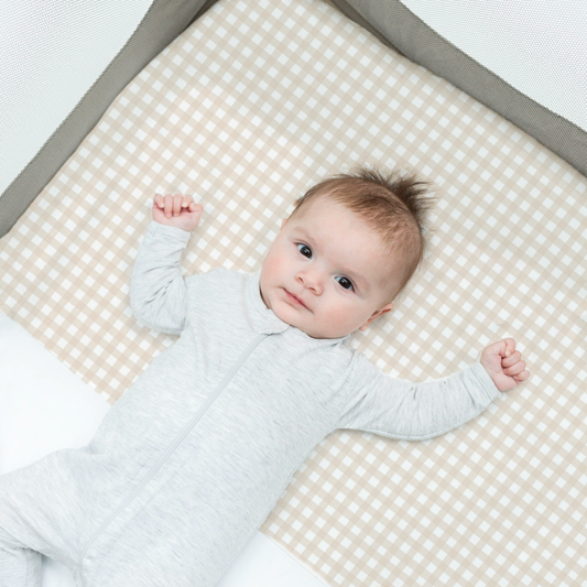 Half Silk Mini Crib/Play Yard Sheet