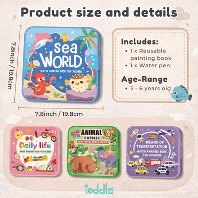 nylyCas™ Magic Water Coloring Book