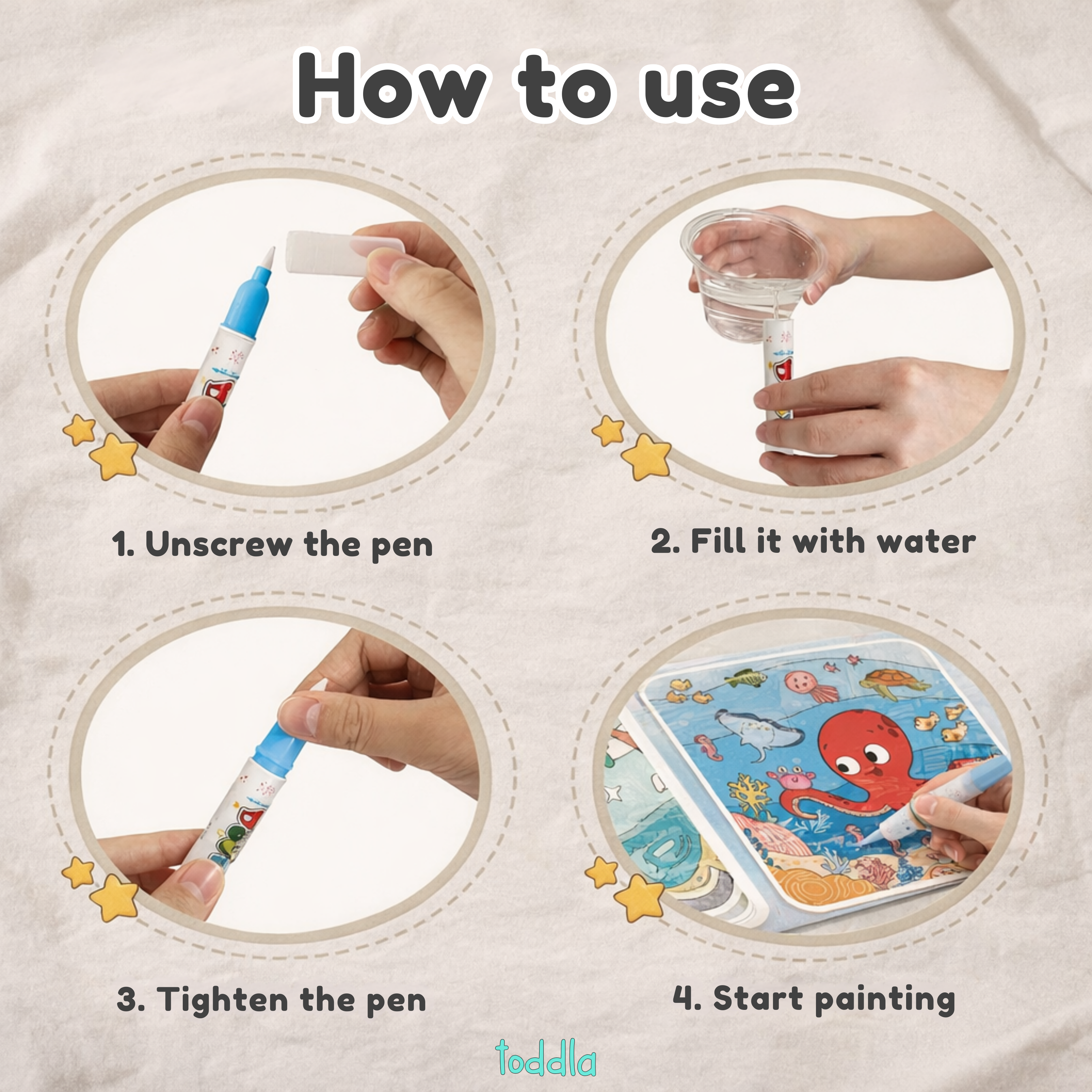 nylyCas™ Magic Water Coloring Book